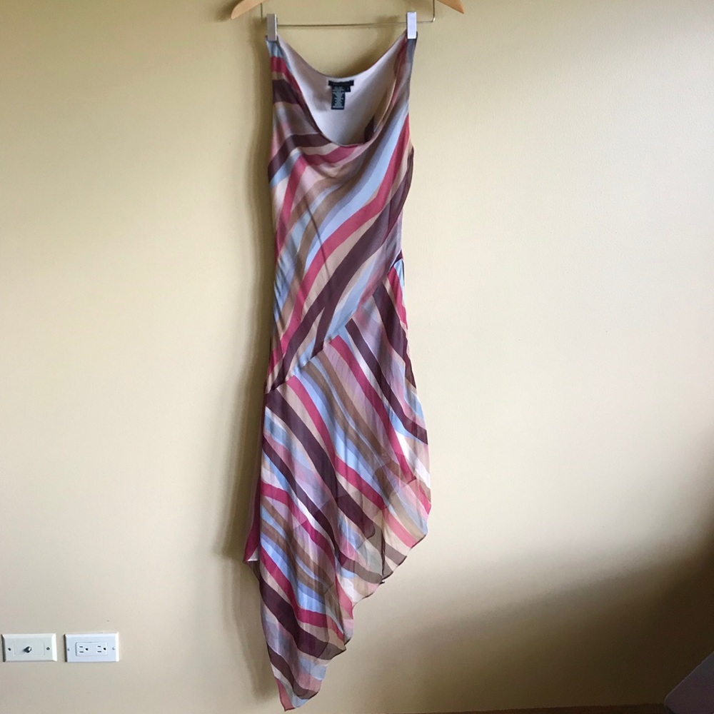 BCBGMAXAZRIA striped Asymmetrical